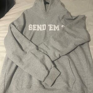 Gray Hoodie with White Print
